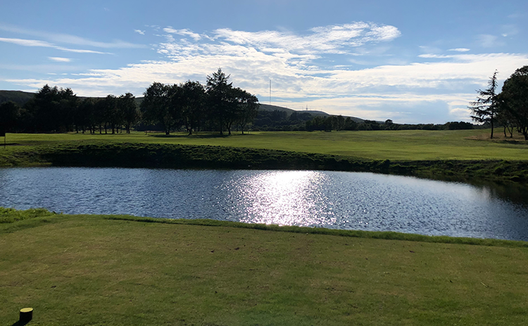 Pond on golf course